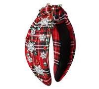 MOLOCH Diadema de Navidad para mujer, lazo de árbol de Navidad, copo de nieve, diadema anudada de cristal con joyas, decoración de Navidad, regalos