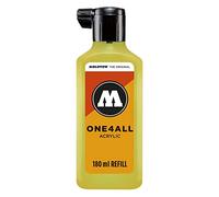 Molotow Flasche Refill ONE4ALL-Recambio para rotuladores permanentes, 220 Neon Yellow, 180 ml (1er Pack), 180