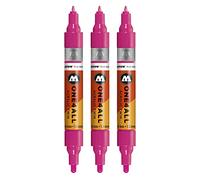 Molotow mo227431 one4all Acrylic Twin - Marcador, neonrosa, Fluorescente, 3 unidades