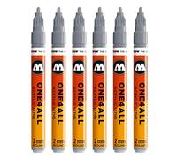 Molotow One4All 127HS #225 Rotulador, 6 unidades, 2 mm, color cool grau pastell 2 mm