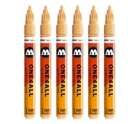 Molotow One4All 127HS #225 Rotulador, 6 unidades, 2 mm, color saharabeige pastell 2 mm