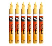 Molotow One4All 127HS #225 Rotulador, 6 unidades, 2 mm, color vanille pastell 2 mm