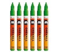 Molotow One4All 127HS #225 Rotulador, 6 unidades, 2 mm, color verde 2 mm