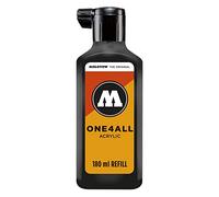 Molotow ONE4ALL - Recambio de acrílico (180 señal, color negro, 180 ml, tinta de recambio para marcadores permanentes)