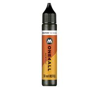 Molotow ONE4ALL - Recambio de tinta acrílica (30 ml), color negro metálico 223