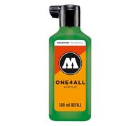 Molotow One4All Refill acrílico 180 ml (tinta para rellenar marcadores acrílicos, alta cobertura y permanente, de secado rápido, para casi todas las superficies), 256 verde trébol