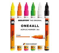 Molotow One4All - Rotulador acrílico, color neón 6 unidad