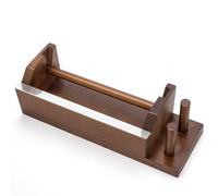 MOLSHINE Dispensador de cinta washi de madera, cortador de cinta adhesiva con una sola mano, soporte de almacenamiento de rollo de cinta para manualidades, bricolaje, envoltura de regalos (café