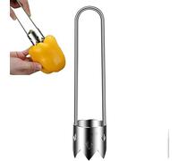 Moltador de núcleo de frutas y vegetales multifuncionales, semillas de semillas de pimiento rojo integrado, dispositivos de precisión de cocina de acero inoxidable para núcleos, práctico (1pc)