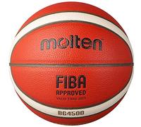 Molten Balón de baloncesto B7G4500 – Interior, aprobado por FIBA, Oficial FEB, Naranja/Marfil 7