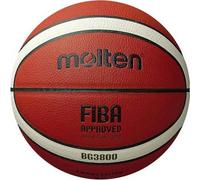 MOLTEN Balón B6G3800 - Balón de Baloncesto, Color Naranja y Marfil/marrón, 6