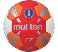 Molten Balón de Entrenamiento Balonmano, Adultos Unisex, Rojo/Naranja/Blanco/Plateado, 1