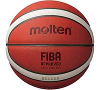 Molten, BG-Series B7G5000, Balón de Baloncesto de Cuero, Aprobado por la Fiba, BG5000, tamaño 7, 2 Tonos