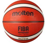 MOLTEN Balón de Baloncesto, para Interiores y Exteriores, Goma Premium, Canal Profundo, Talla 6, Naranja/Marfil, Adecuado para niños de 12 a 14 años