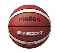 MOLTEN BG3000 Baloncesto, Interior/Exterior, Piel sintética, Talla 6, Naranja/Marfil, Adecuado para niños de 12, 13, 14 y niñas de 14 años y Adultos