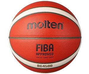 Molten BG4500 Basketball, Official British Basketball Leagues Match Ball, BBL & WBBL, Fiba Approved, Premium Composite Leather, Indoor Play, Orange/Ivory