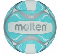 Molten BV1500-LB - Balón de Voleibol para Exterior (Cuero), Color Blanco, Talla 5