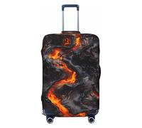 Molten Lava - Fundas de equipaje de viaje con flujo abstracto - Fundas elásticas para maleta, protector para equipaje de 18 a 32 pulgadas, Black, X-Large