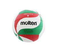 Molten V5M1500 Balón de Voleibol, Unisex, Blanco/Verde/Rojo, 5