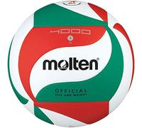 MOLTEN V5M4000-DE - Balón de competición (Talla 5), Color Blanco y Verde y Rojo