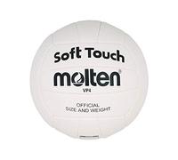 MOLTEN VP4 - Balón de Voleibol para Interior (Cuero, Entrenamiento), Color Blanco, Talla 4