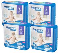 Moltex Pañales Premium Comfort Talla 6 (17-28 Kg) 4x30 uds