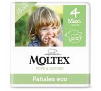 Moltex Pure Nature Pañal T4 50 Uds - Pañal ecológico absorbente para bebés 9-15kg