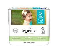Moltex Pure Nature Pañal T5 44 Uds - Pañal ecológico para bebés activos