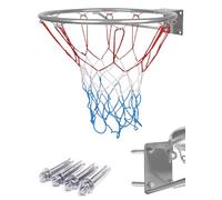 molti Canasta de baloncesto para montaje en pared, anillo de baloncesto con red y tornillos, diámetro de 45 cm, para interior y exterior, cesta resistente para jardín, garaje, escuela y campo