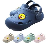 molti Zuecos unisex para niños, antideslizantes, transpirables, impermeables, para niños y niñas, tallas 23-34, azul oscuro, 23/24 EU