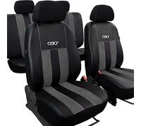 Moltico Funda Asiento Coche 2+3 - Set Fundas Asientos Coche Universales de Tres Capas - Funda Coche Asiento con Cremallera - Fundas Asientos Delanteros Coche y Trasero Coche - Negro Grafito