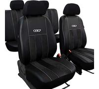 Moltico Funda Asiento Coche 2+3 - Set Fundas Asientos Coche Universales de Tres Capas - Funda Coche Asiento con Cremallera - Fundas Asientos Delanteros Coche y Trasero Coche - Negro