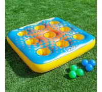 MOLTO | 3 en Raya Inflable de Lanzamiento con 6 Pelotas - Juego de Exterior para Niños - Juego Educativo Inflable para Jardín y Piscina - Divertido y Activo