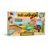 MOLTO | Alfombra de Juego Granja con 3 Tractores y 12 Señales Moltó Farm Playmat - Juguete Educativo con Ilustraciones de Granja - Ideal para Niños a Partir de 3 Años - 124x60 cm