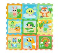 MOLTO | Alfombra Foam Puzzle 9 Piezas Reversible - Diseño Gusy Luz - Suelo Infantil Acolchado y Antideslizante - Alfombra Bebé Desde 0 Meses - Espuma EVA No Tóxica