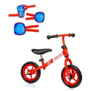 MOLTO | Bicicleta sin Pedales Roja + Protecciones Azules Minibike | Bicicleta Infantil | Bicicleta de Equilibrio o Bicicleta de Aprendizaje | Juguetes Educativos para Niños | Niños Entre 2 y 5 años