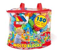 MOLTO | Bolsa de Bloques de 150 Piezas para Preescolar - Juguete Educativo de Construcción para Niños y Niñas | Juego de Construccion | Crea y construye