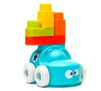 MOLTO Coche de Actividades - Vehículo Juguete con 5 Bloques de Construcción - Estimula la Creatividad y el Desarrollo de Habilidades Motoras (Azul)
