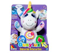 Molto - Gusy luz Unicornio interactivo con luz y sonidos, cuentacuentos y grabadora 24 cm (22546)
