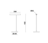 Molto Luce Lámpara de mesa LED Meyjo T, negro/café, aluminio True