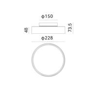 Molto Luce Lámpara de techo para exterior Nona, Ø 22,8 cm, antracita