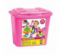 Moltó moltó blocks bucket 90 pieces pink (16468)