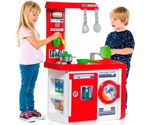 Moltó moltó red children's kitchen 12 accessories - red kitchen (19161/red)