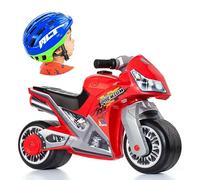 Moto correpasillos Molto Cross Premium Roja + Casco Azul MLT