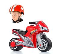 MOLTO | Moto Correpasillos Cross Roja + Casco Rojo Star | Moto Corre Pasillos para Todo Tipo de Terrenos | Juguetes Seguros y Resistentes | Fomenta el Sano Desarrollo de Niños y Niñas | + 18 Meses