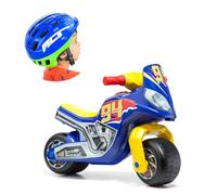 MOLTO | Moto Correpasillos Molto Cross Race 24 con Casco Azul | para Todo Tipo de Terrenos | Juguetes Infantiles Seguros y Resistentes | Fomenta el Sano Desarrollo de Niños y Niñas | +18 Meses