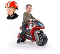 MOLTO - Moto Correpasillos Roja Furious Infantil + Casco, Diseño de Carreras para Niños y Niñas, Ligera, Estable y Cómoda, Juguete Seguro para Interior y Exterior, + 18 Meses