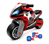 Pack Moto Correpasillos Roja con Protecciones Moltó Cross Red. A partir de 18 meses.