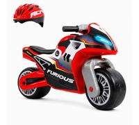 Pack Moto Correpasillos Furious Roja con Casco Moltó Cross Red. A partir de 18 meses.