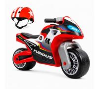 Pack Moto Correpasillos Roja con Casco ABS Moltó Cross Red. A partir de 18 meses.